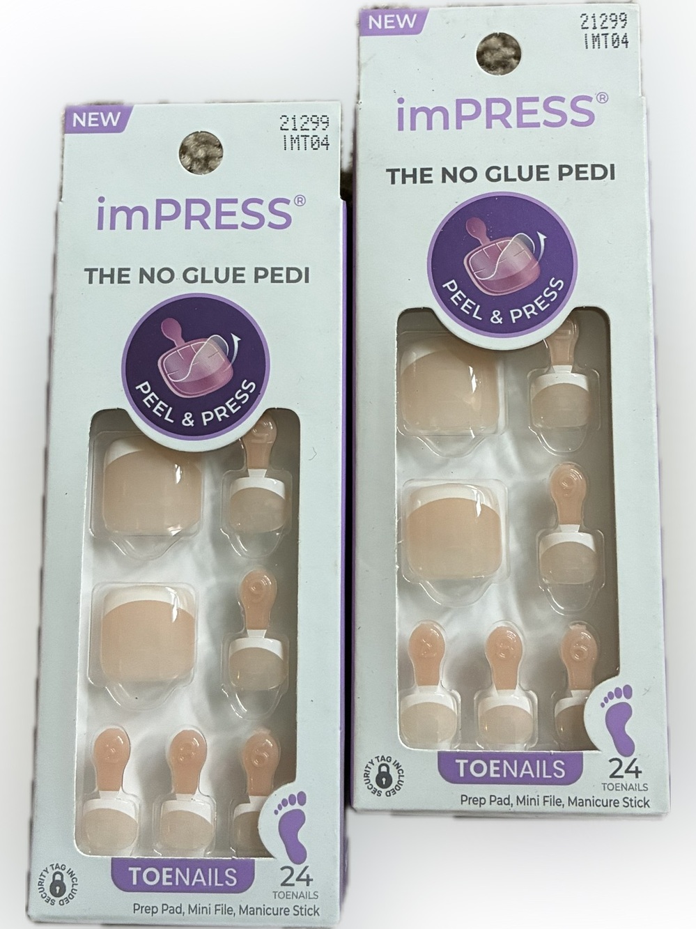 imPRESS Nude Peel & Press Toenails- 2 pk